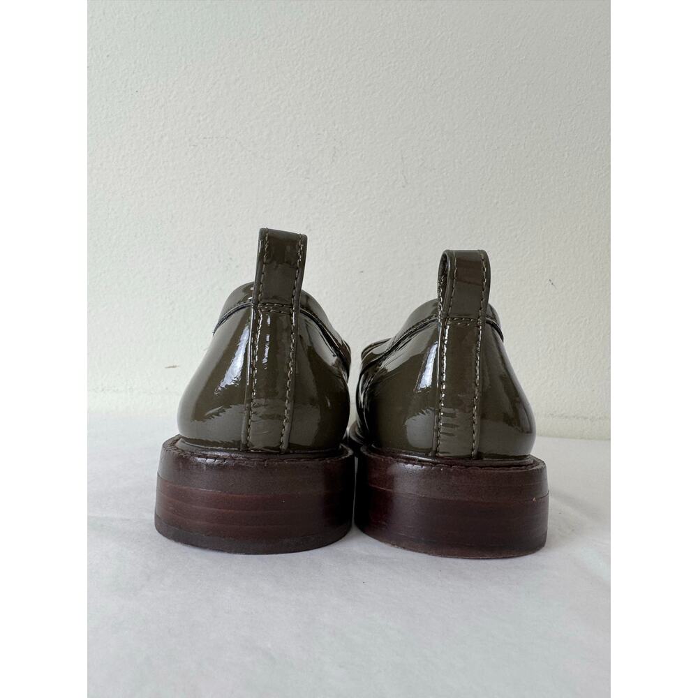 Sam Edelman Christy Patent Bit Loafers Olive Green Size 7 - Picture 8 of 15
